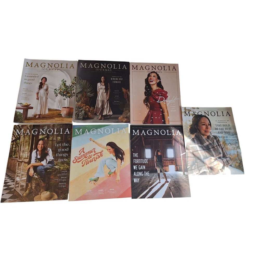 Lot of 7 magnolia Journal magazines issues 19 - 25 summer 2021 - Nov 2022